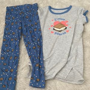Kids s’mores pajamas set